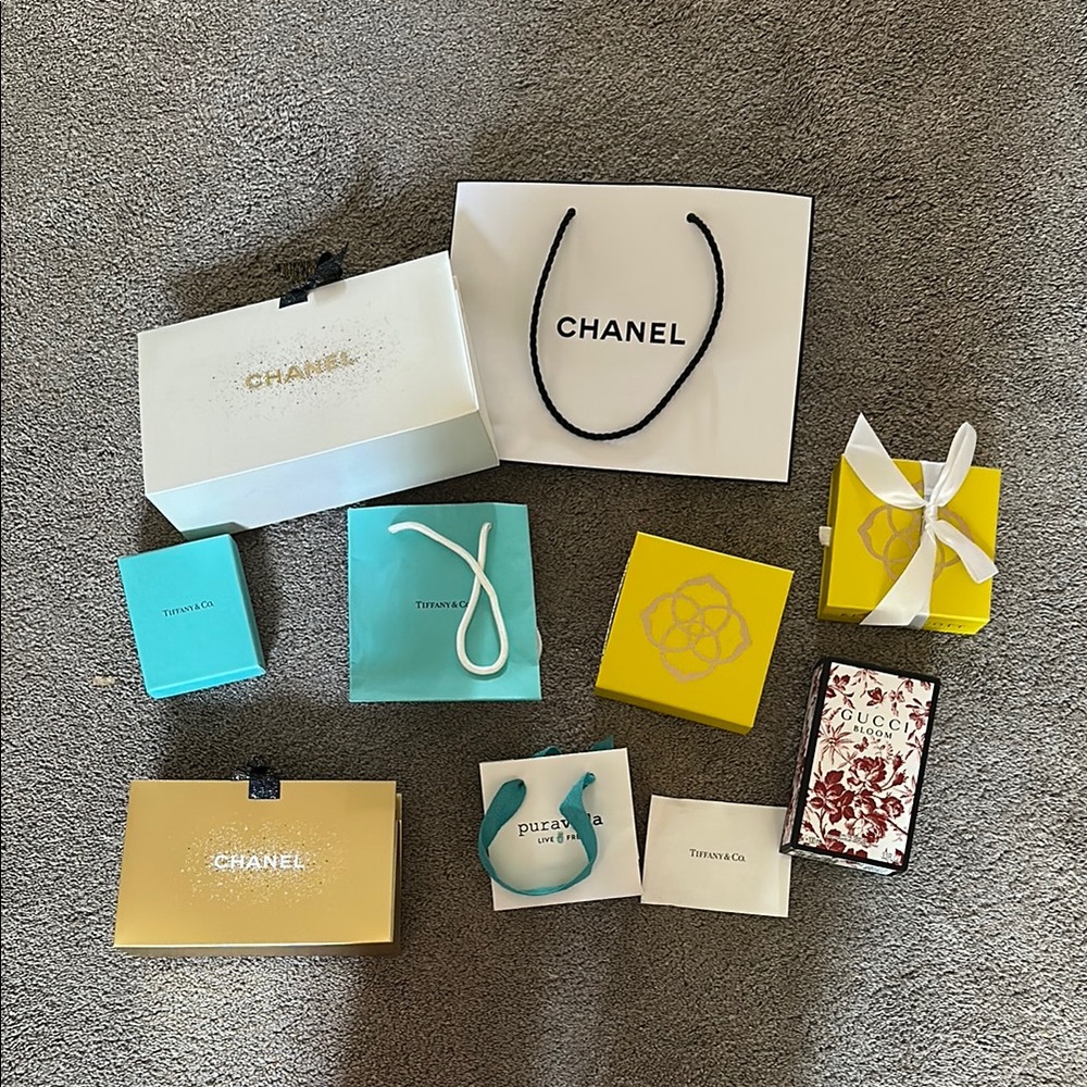 CHANEL Luxurious Gold and White Box